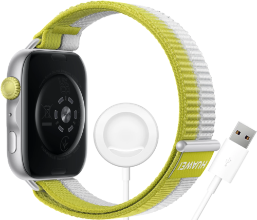Смарт-часы HUAWEI WATCH FIT 5 Green-Grey Nylon Strap (Niki-B19W) цвет Silver фото 4