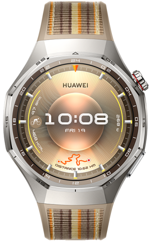 Смарт-часы HUAWEI WATCH GT 6 Pro 46mm Brown Titanium Case, Brown Woven Strap(Atum-B29W) фото 2