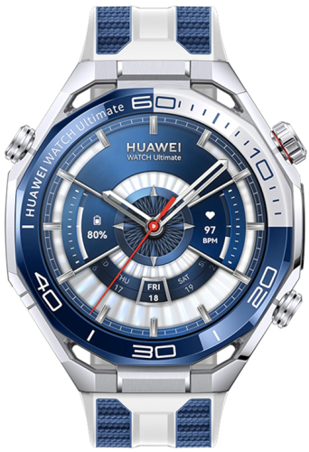 Смарт-часы HUAWEI WATCH Ultimate 2 (March-B29) Dual-color Fluoroelastomer Strap, Blue фото 3