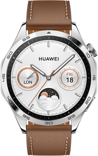 Смарт-часы HUAWEI WATCH GT 4 46mm Brown Leather Strap (Phoinix-B19L) фото 4