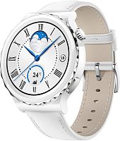 Смарт-часы HUAWEI WATCH GT 3 Pro Gold Bezel White Ceramic Case, White Ceramic Strap (Frigga-B19T)