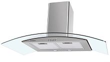 Кухонная вытяжка MAUNFELD Ancona PlusA 90 нержавеющая сталь\прозрачное стекло