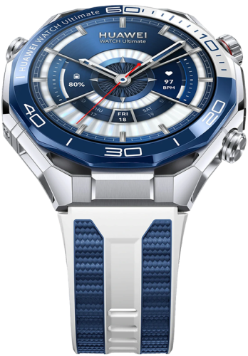 Смарт-часы HUAWEI WATCH Ultimate 2 (March-B29) Dual-color Fluoroelastomer Strap, Blue фото 8
