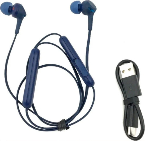 Беспроводные наушники-вкладыши Sony WI-XB400/L Цвет Синий фото 2