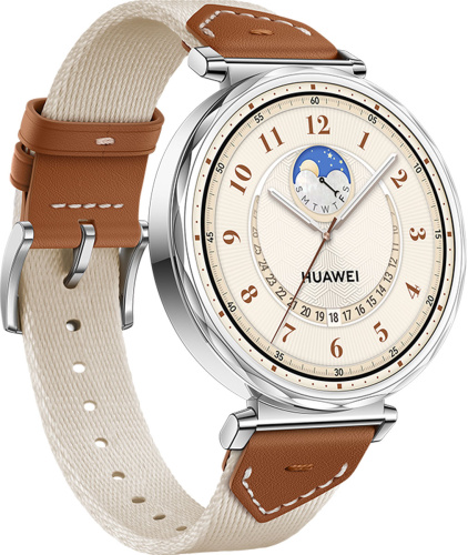 Смарт-часы HUAWEI WATCH GT 5 Brown Aluminium Case, Brown Woven Strap(Jana-B19W) фото 3