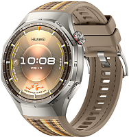 Смарт-часы HUAWEI WATCH GT 6 Pro 46mm Brown Titanium Case, Brown Woven Strap(Atum-B29W)