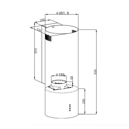 Кухонная вытяжка HOMSair ART 1050WL 35 ЧЕРНЫЙ фото 3