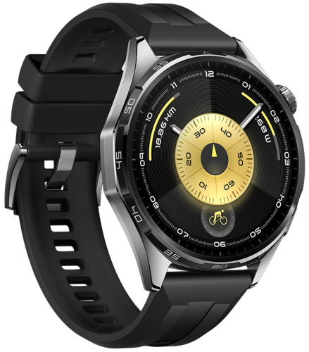 Смарт-часы HUAWEI WATCH GT 6 46mm Black Aluminium Case, Black Fluoroelastomer Strap(Atum-B19F) фото 3