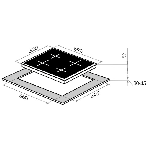 Электрическая варочная панель MAUNFELD EVSE594FDBK фото 4