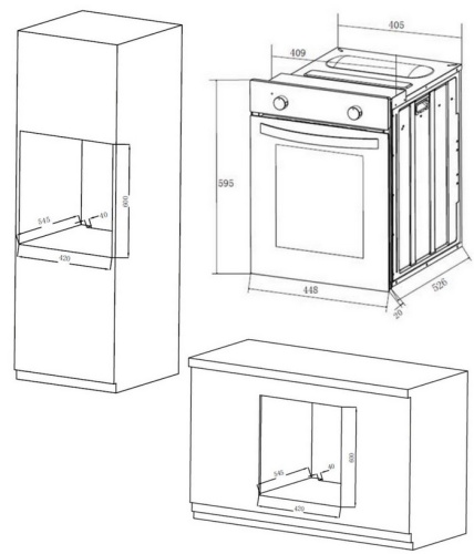Шкаф духовой электрический HOMSair OEM451BK фото 5
